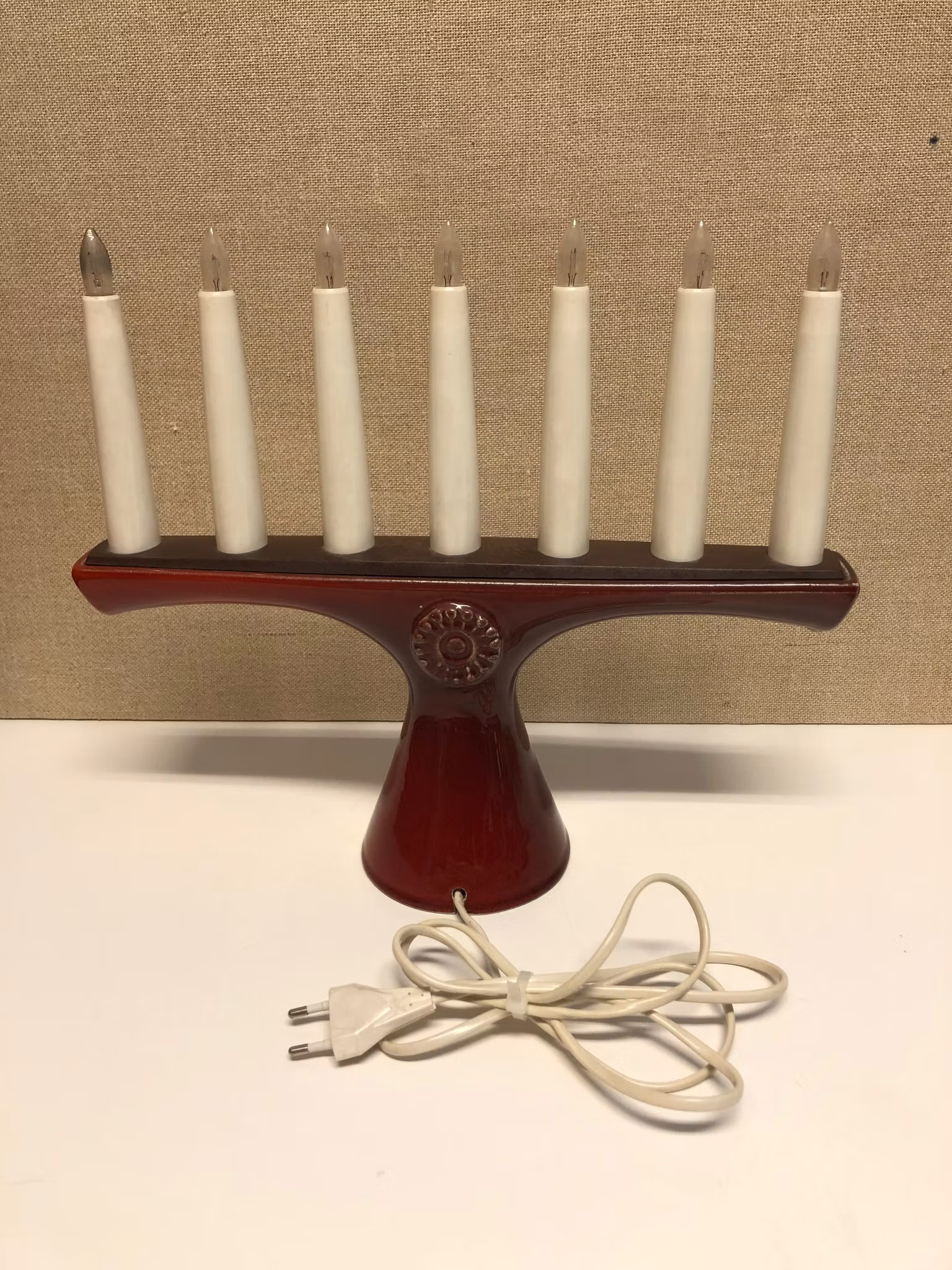 CARL-ARNE BREGER. Adventsljusstake, keramik, Luma 190, 1970-tal.