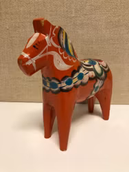 DALA HORSE, painted wood, second half of the 20th century.