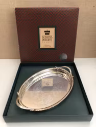 TRAY, silverplate, Scandia Present, Sweden, late 20th century.