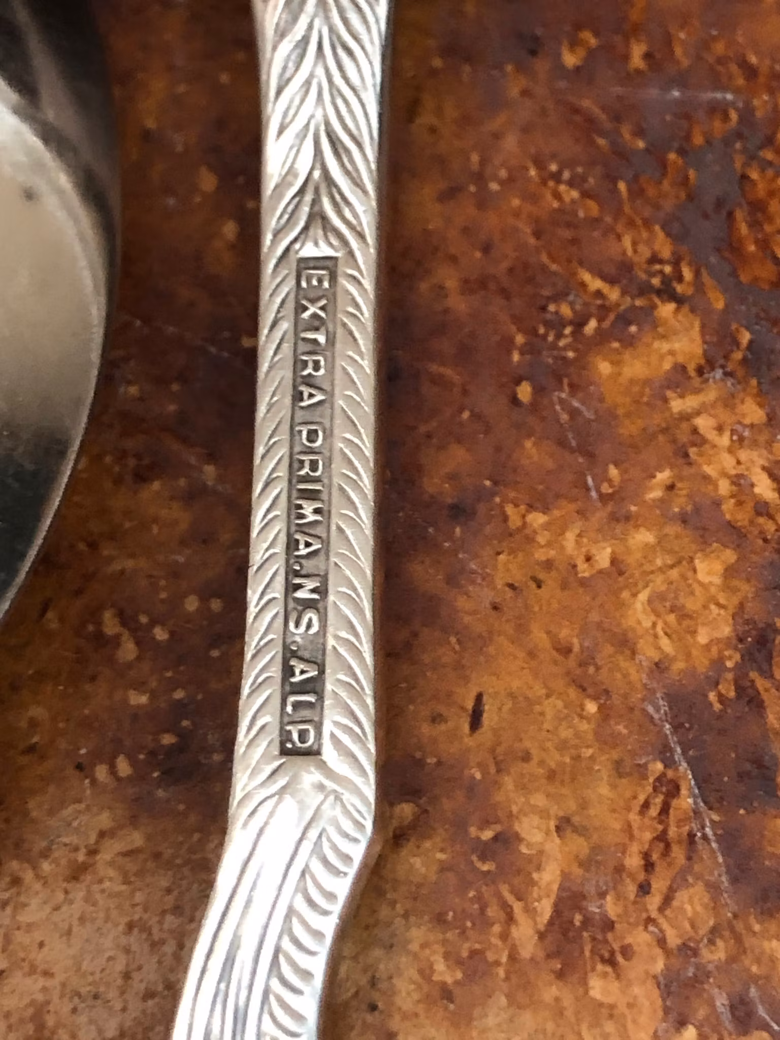 MATSKEDAR 5 st, nysilver, "Amsterdam", 1900-talets andra hälft.