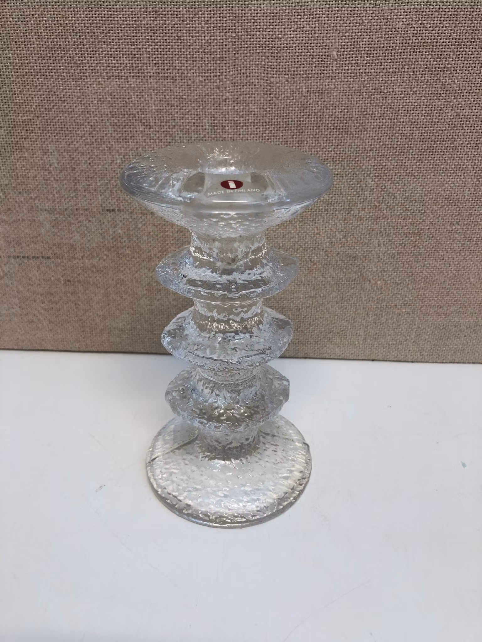 TIMO SARPANEVA. Ljusstake, glas, "Festivo", Iittala.