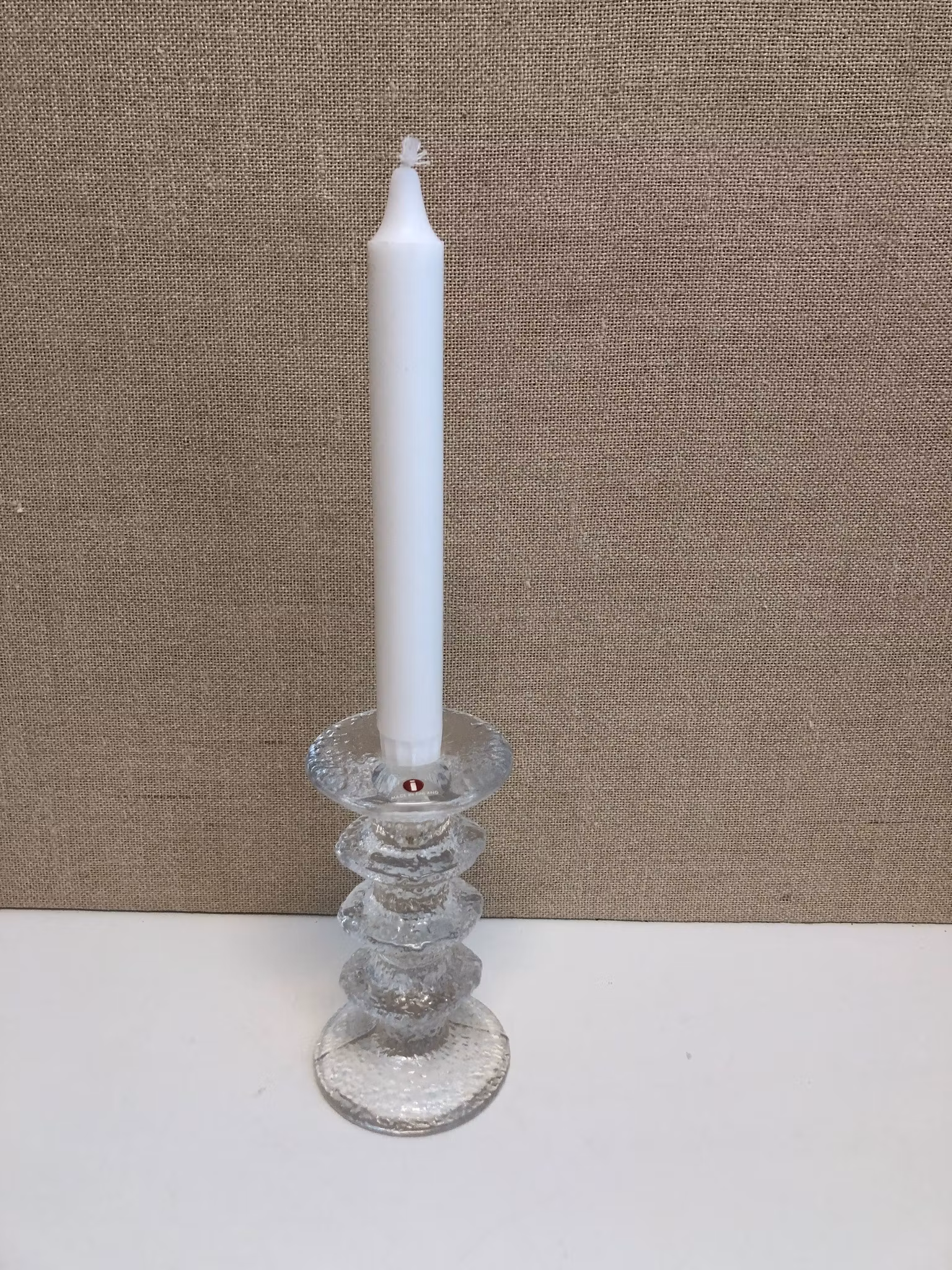TIMO SARPANEVA. Ljusstake, glas, "Festivo", Iittala.