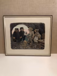 ROLF LIDBERG. "Utmätningen", litografi, signerad, numrerad 147/300 och daterad -71.