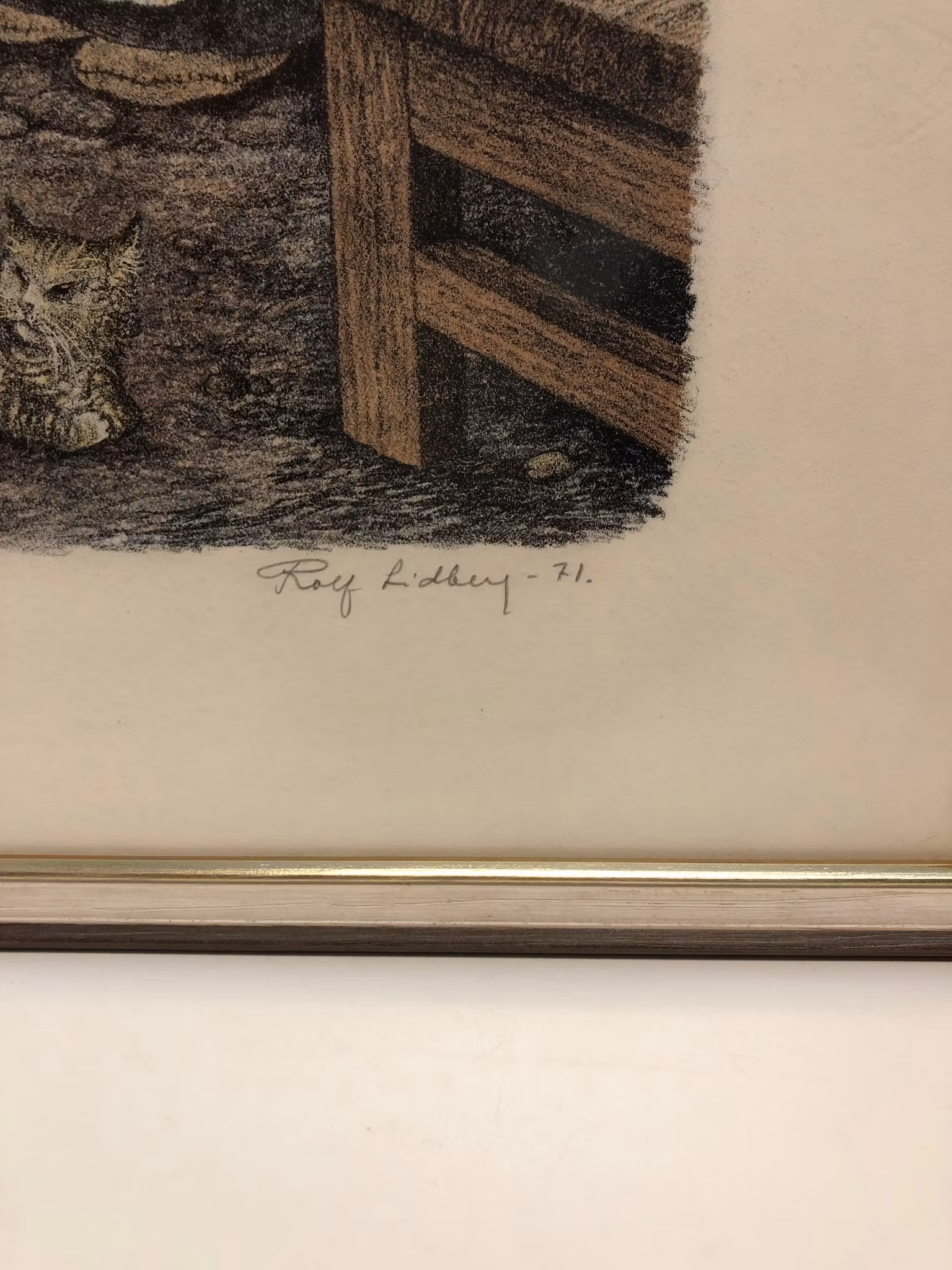 ROLF LIDBERG. "The Survey", lithograph, signed, numbered 147/300 and dated -71.