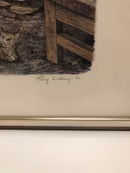 ROLF LIDBERG. "Utmätningen", litografi, signerad, numrerad 147/300 och daterad -71.