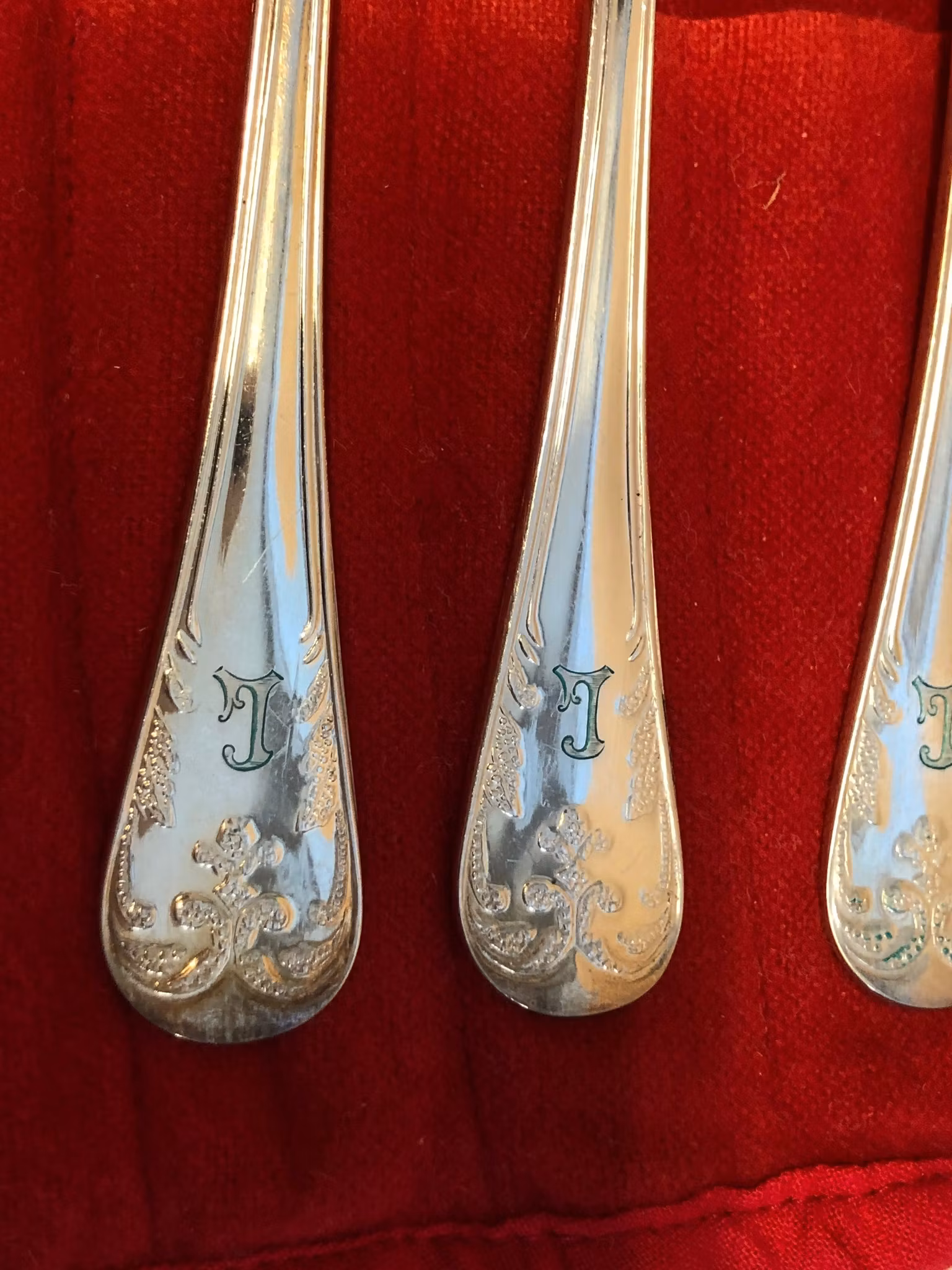 FÖRRÄTTSBESTICK 12 delar, nysilver, "Franska Liljan", Mema.