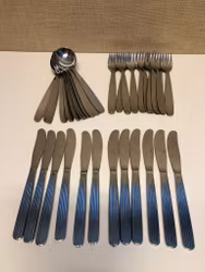 CUTLERY 36 pieces, stainless steel, retro, 1960s/70s.