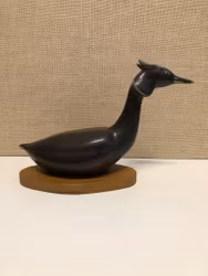 GUNNAR NYLUND. Figurin, stengods, "Skäggdopping", Rörstarand.
