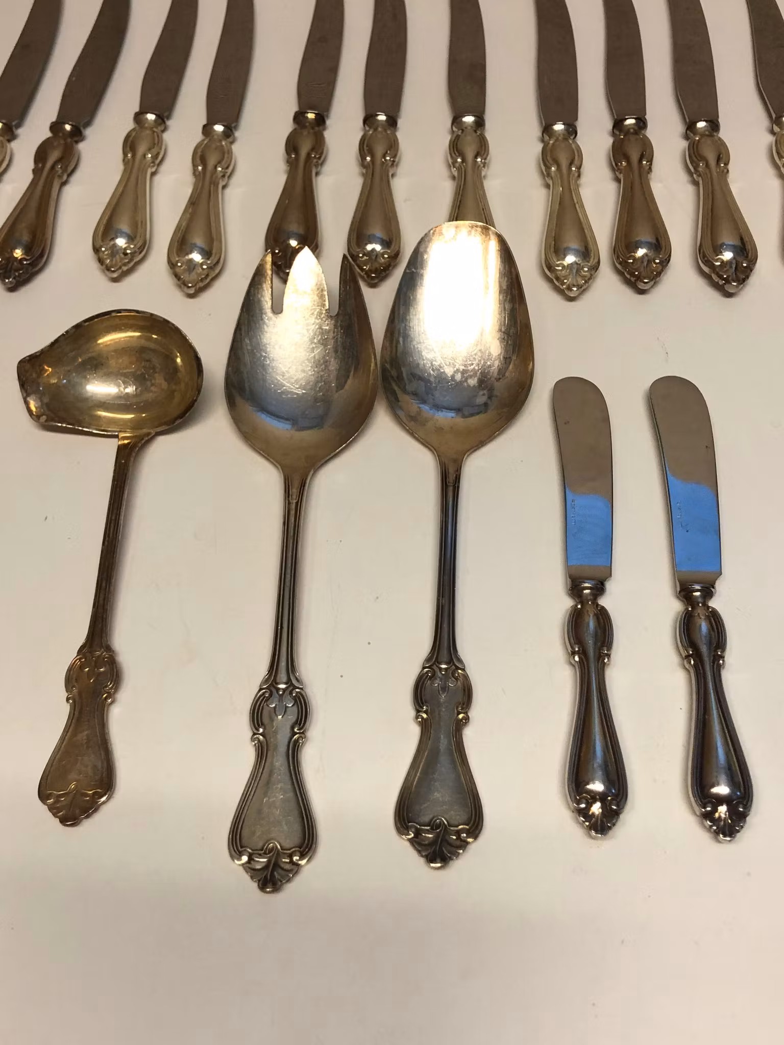 BESTICKSUPPSÄTTNING 29 delar, nysilver, " Olga", Guldsmeds Aktiebolaget, 1900-tal.