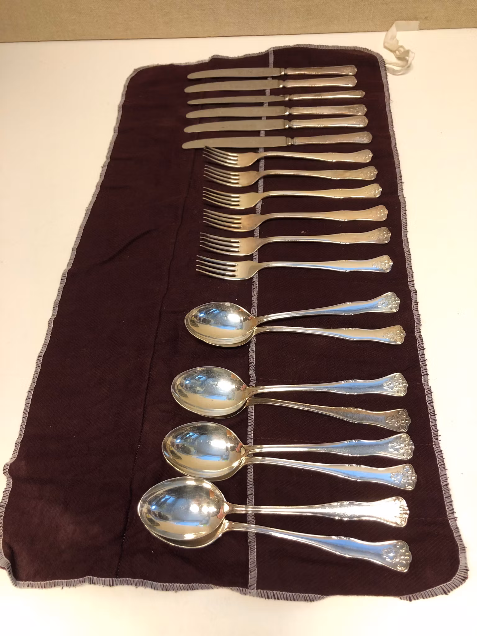 FÖRRÄTTSBESTICK 20 delar, nysilver, 1900-tal-