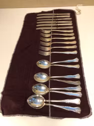 FÖRRÄTTSBESTICK 20 delar, nysilver, 1900-tal-