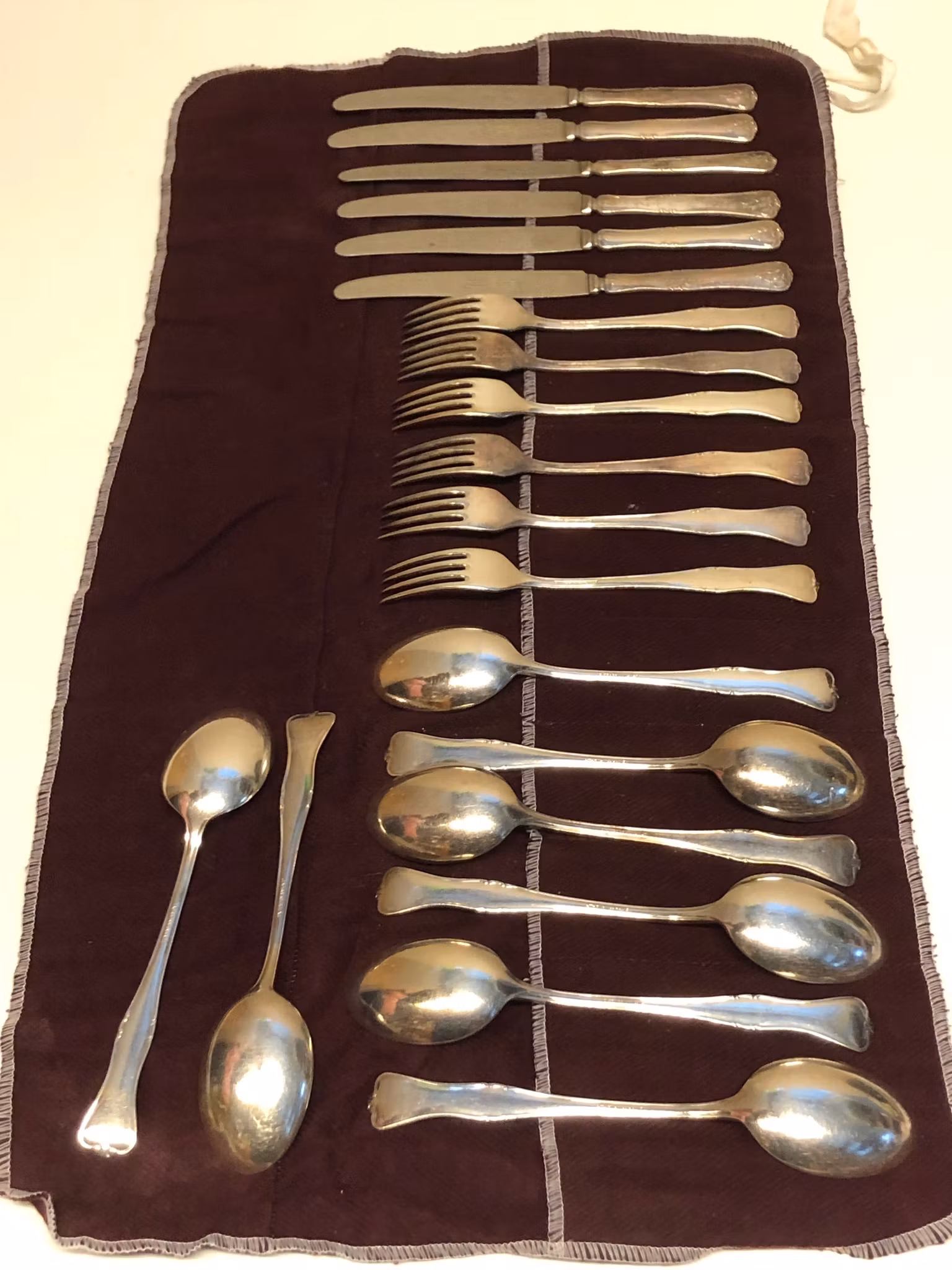 FÖRRÄTTSBESTICK 20 delar, nysilver, 1900-tal-