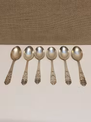 DESSERTSKEDAR 6 st. nysilver, Guldsmeds Aktiebolaget, 1900-tal.