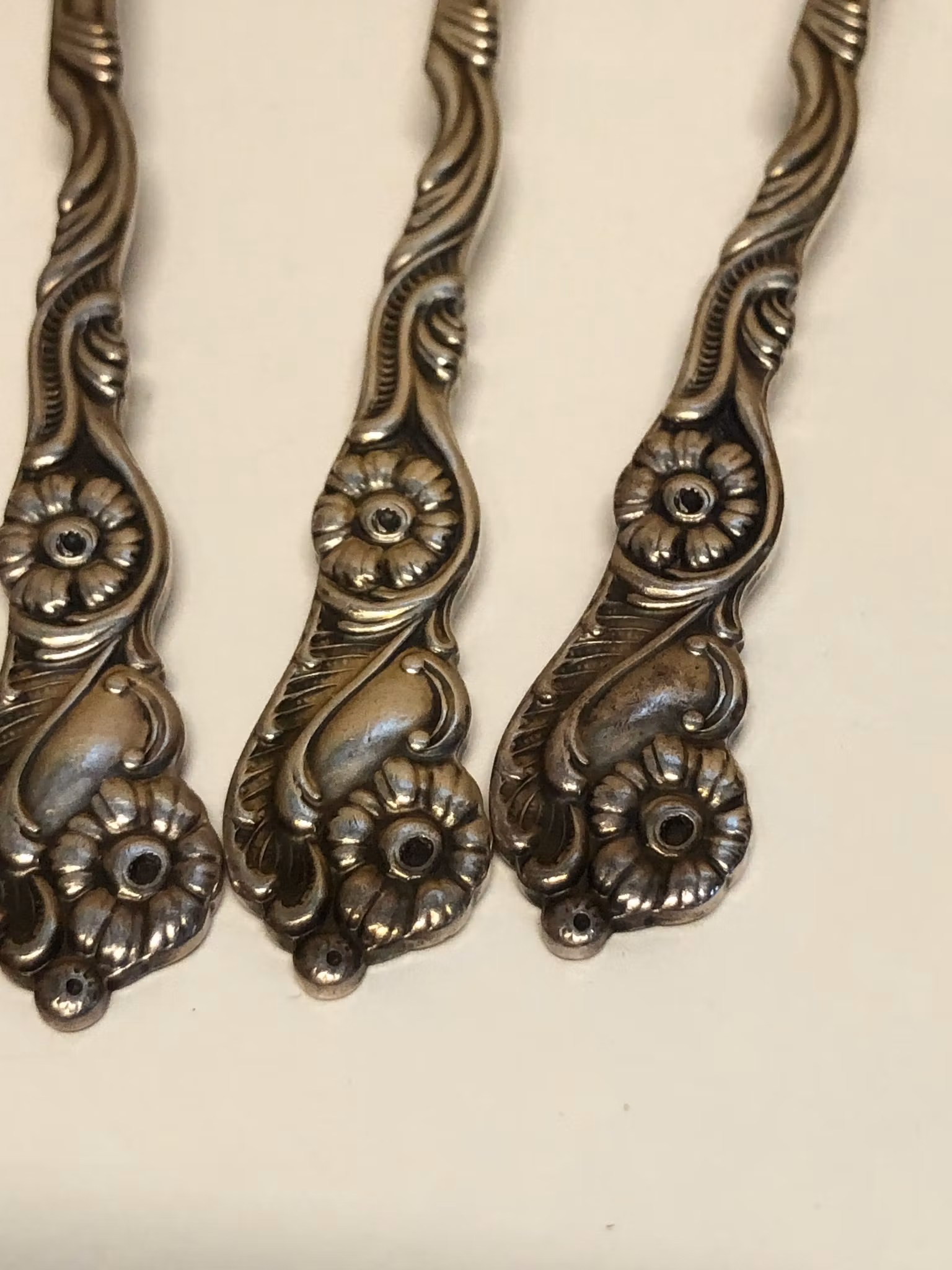 EFTERRÄTTS/DESSERTSKEDAR 5 st, nysilver, "Amsterdam", 1900-talets andra hälft.