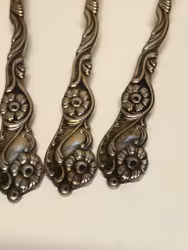 DESSERT/DESSERT SPOONS 5 pcs, nickel silver, "Amsterdam", second half of the 20th century.