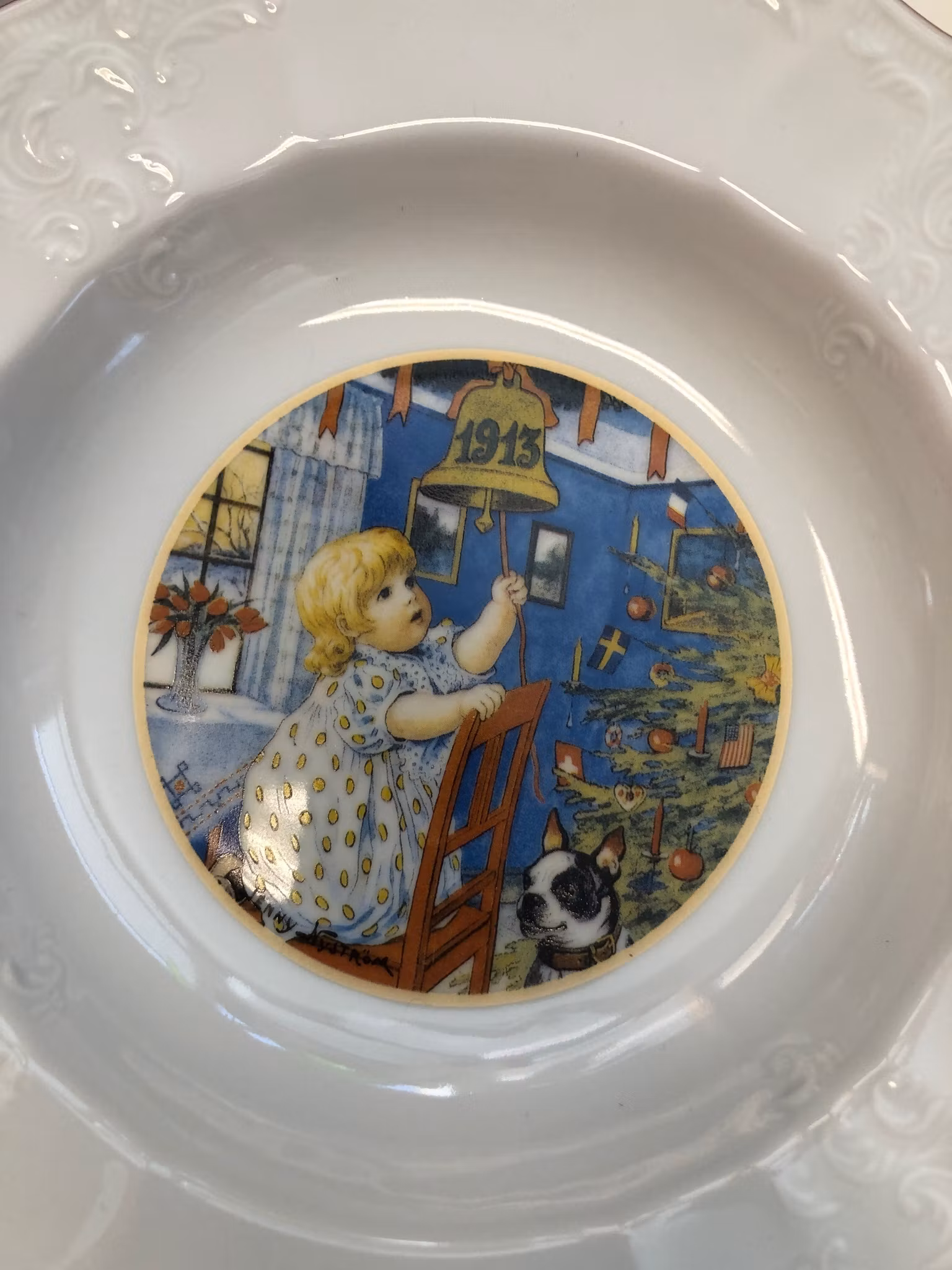 DJUPTALLRIKAR 6 st. keramik, efter Jenny Nyström, Kalmar läns museum, 1900-talets slut.