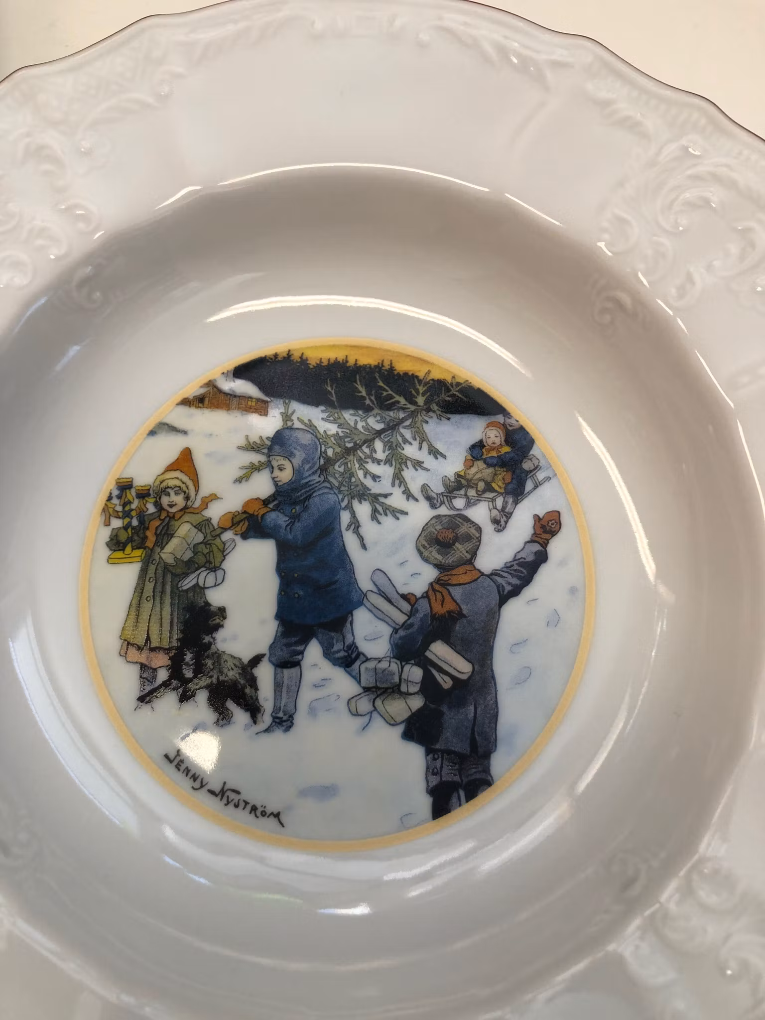 DJUPTALLRIKAR 6 st. keramik, efter Jenny Nyström, Kalmar läns museum, 1900-talets slut.
