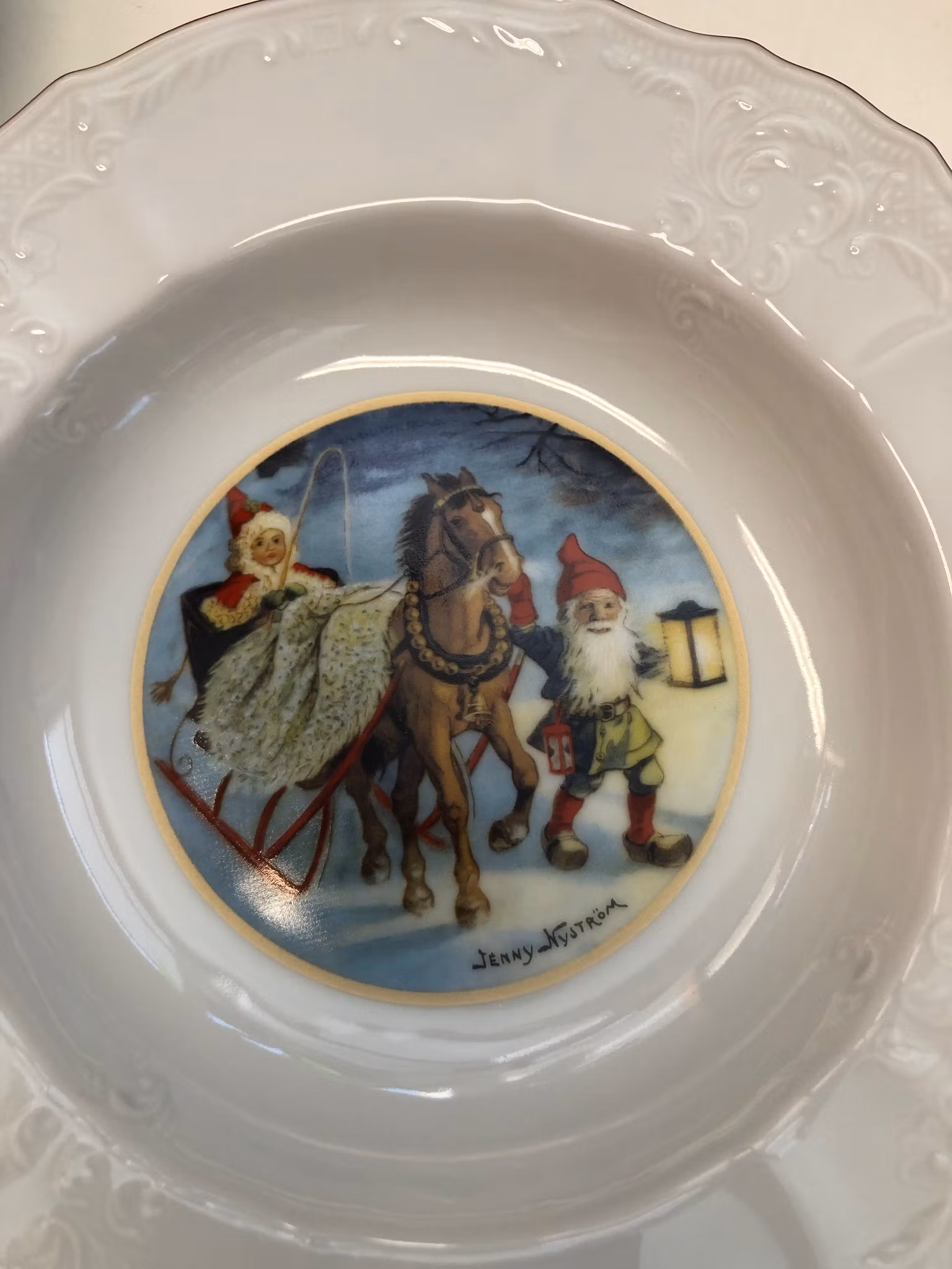DJUPTALLRIKAR 6 st. keramik, efter Jenny Nyström, Kalmar läns museum, 1900-talets slut.
