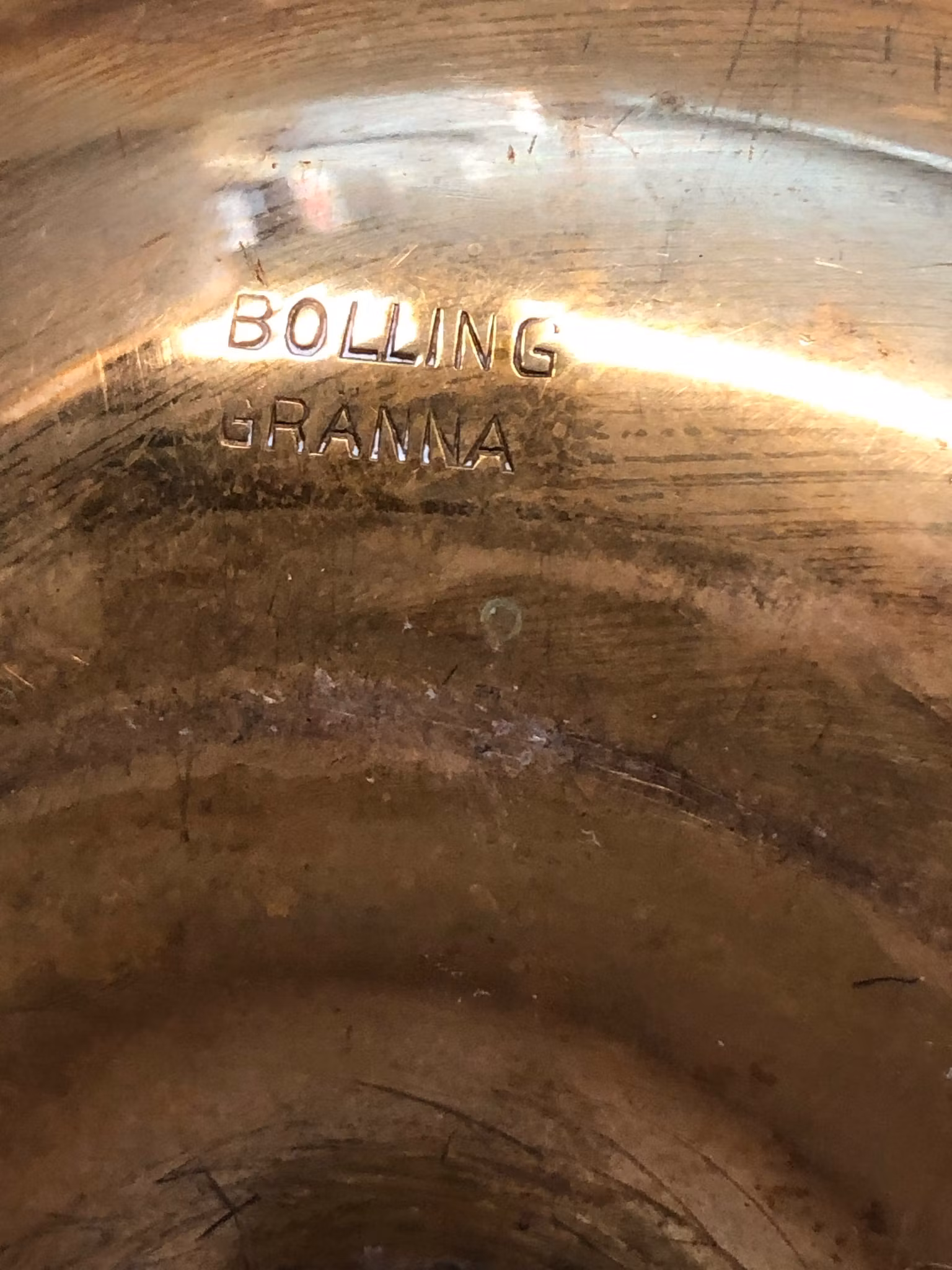 KAMMAR/KONTORSLJUSSTAKE, mässing, Bolling, Gränna, Sweden.