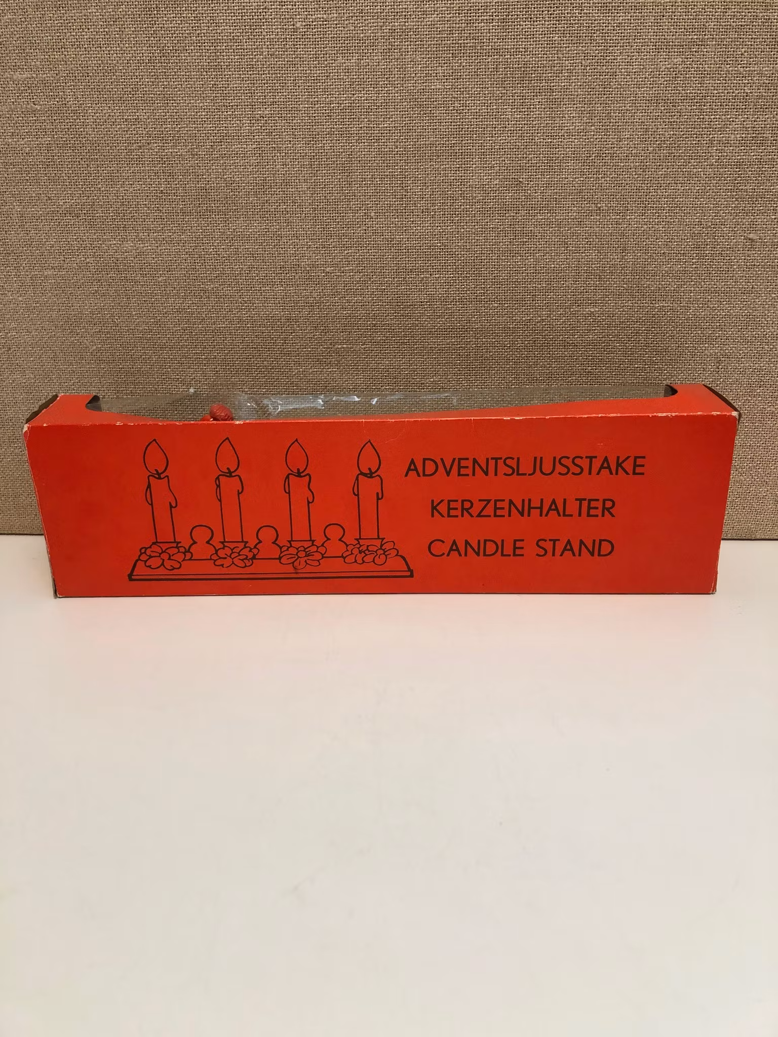 ADVENTSLJUSSTAKE, plast/metall, Kerzenhalter, 1960/70-tal.