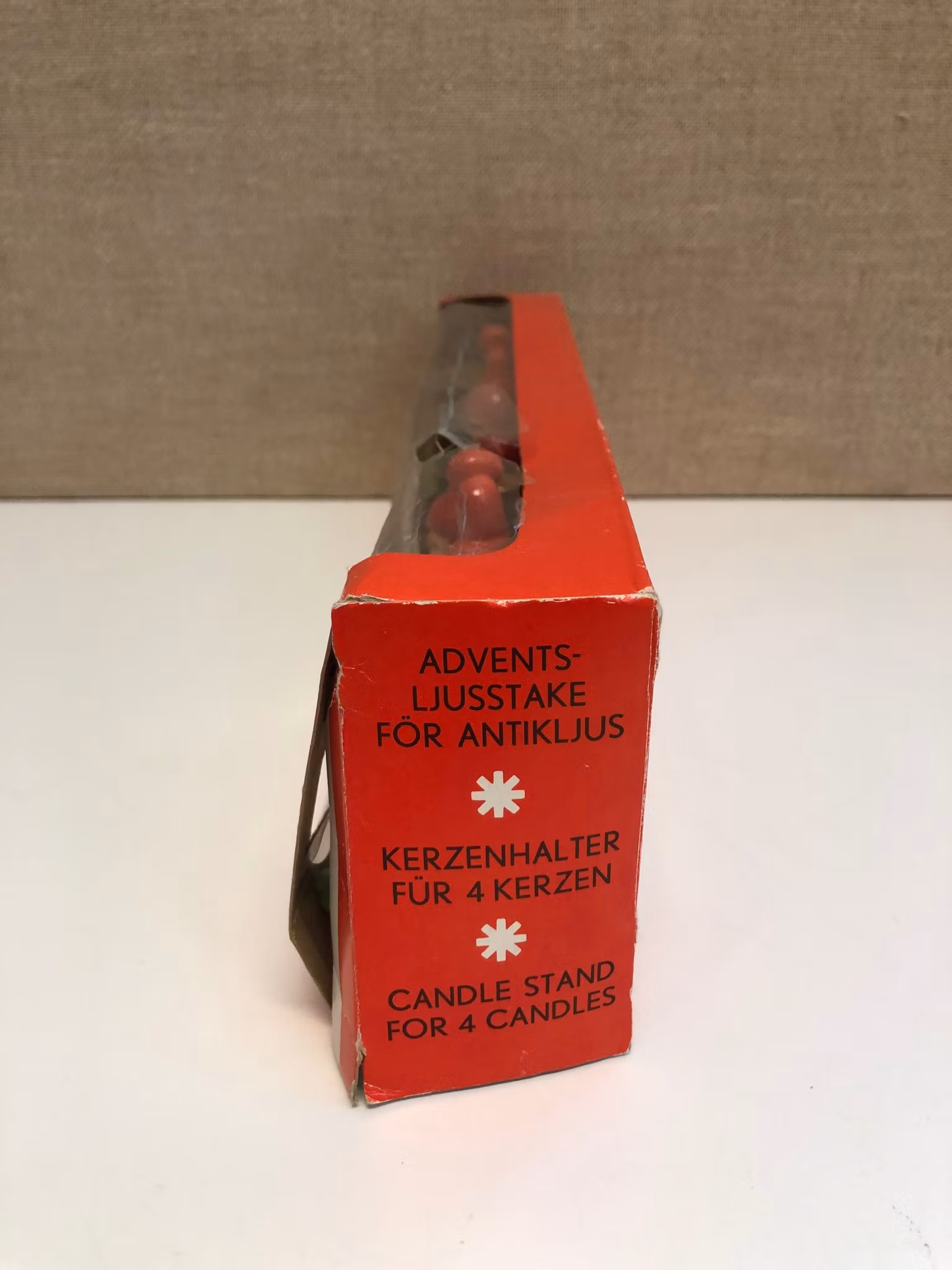 ADVENTSLJUSSTAKE, plast/metall, Kerzenhalter, 1960/70-tal.