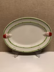 DISPLAY DISH, flint, hand-painted, "Merry Christmas", Gustavsberg.