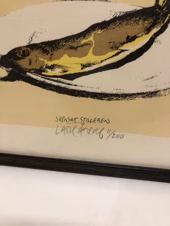 LASSE ÅBERG. Litografi, "Svenskt Stiieben", signerad och numrerad 11/200.