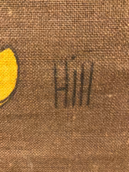WALL COVERING, textile, "Santa Claus", printed, signed Hill, second half of the 20th century.