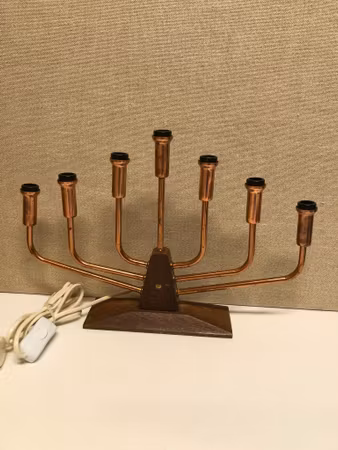 ADVENTSLJUSSTAKE, metall/teak, Skandia, 1960/70-tal.