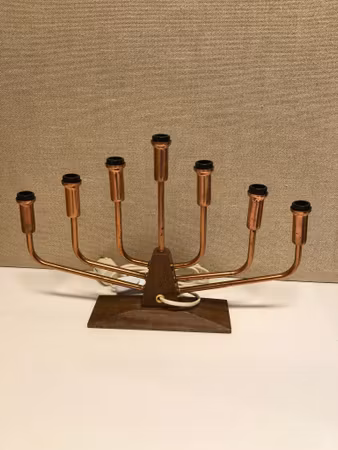 ADVENTSLJUSSTAKE, metall/teak, Skandia, 1960/70-tal.