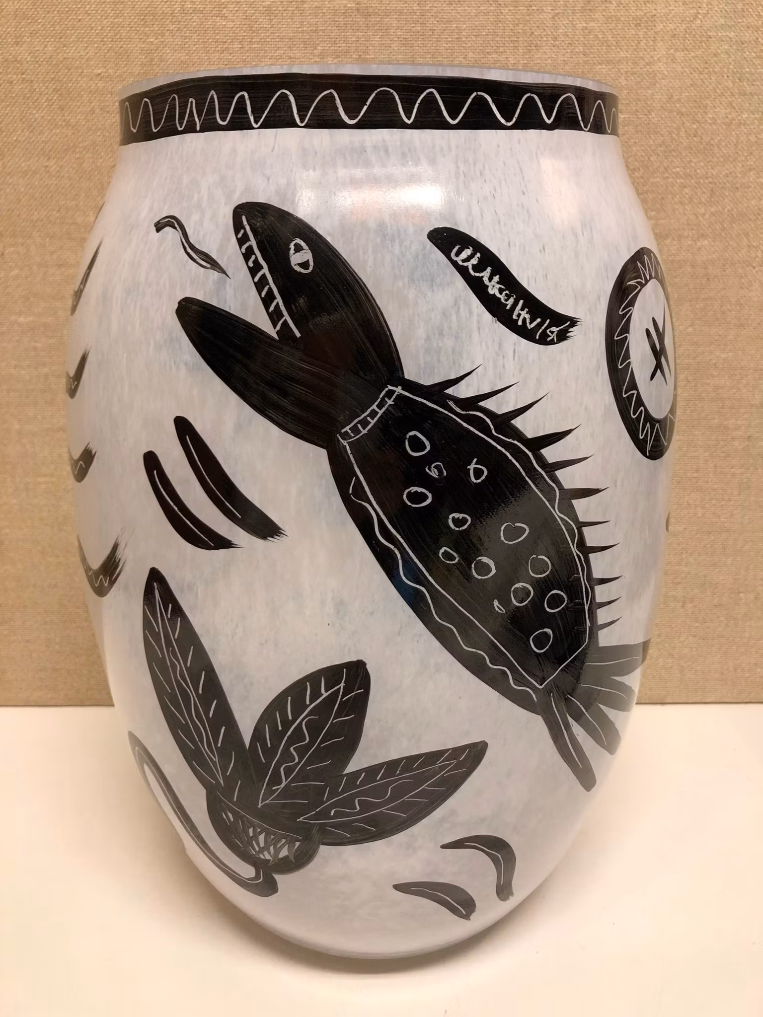 ULRICA HYDMAN-VALLIEN. Vas, glas, "Caramba", signerad, Kosta Boda.