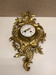 VÄGGUR, förgylld mässing, "Kartellur", Japy Feres, Louis XVI-stil, Frankrike, 1900-tal.