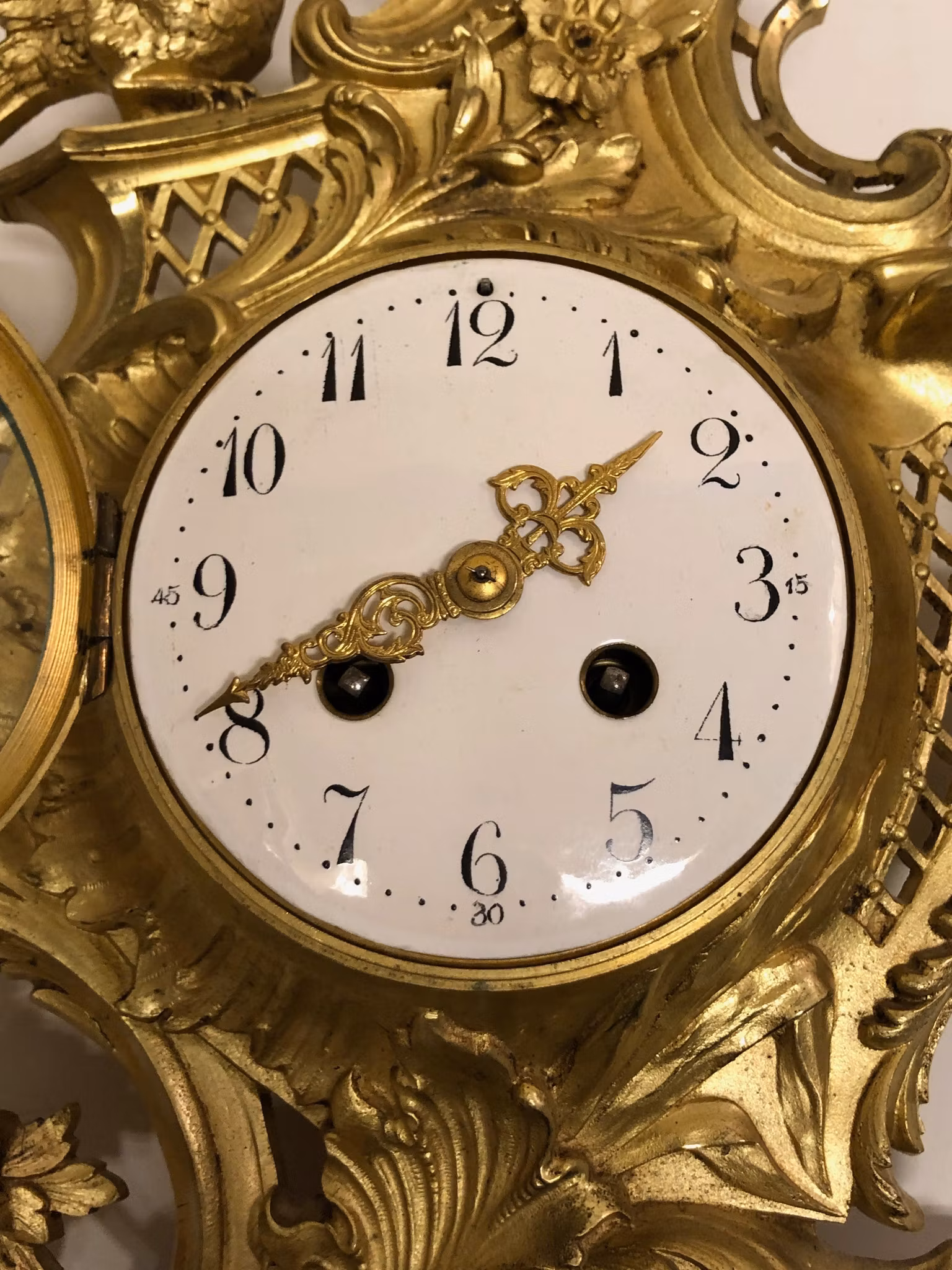 VÄGGUR, förgylld mässing, "Kartellur", Japy Feres, Louis XVI-stil, Frankrike, 1900-tal.