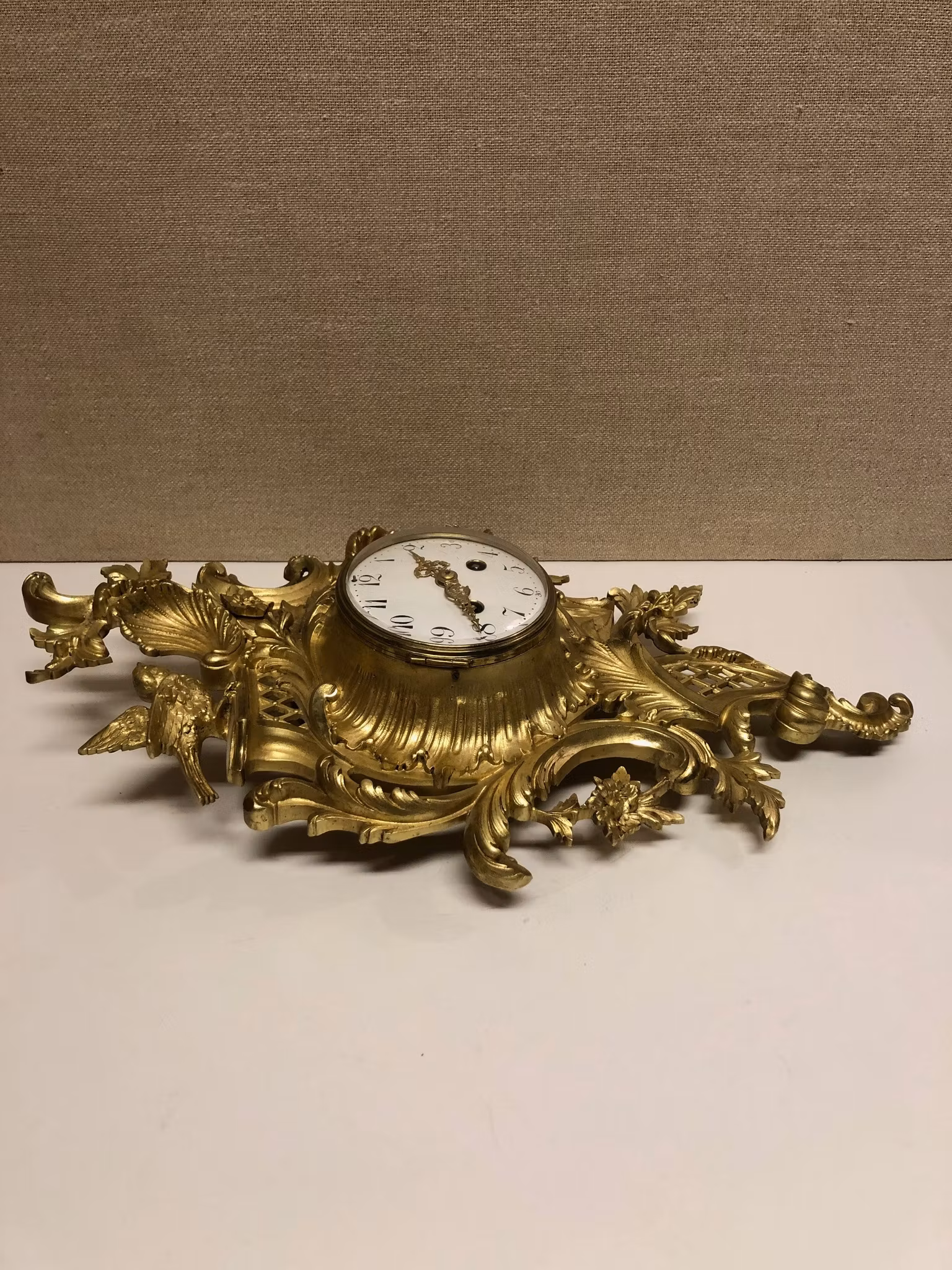 VÄGGUR, förgylld mässing, "Kartellur", Japy Feres, Louis XVI-stil, Frankrike, 1900-tal.