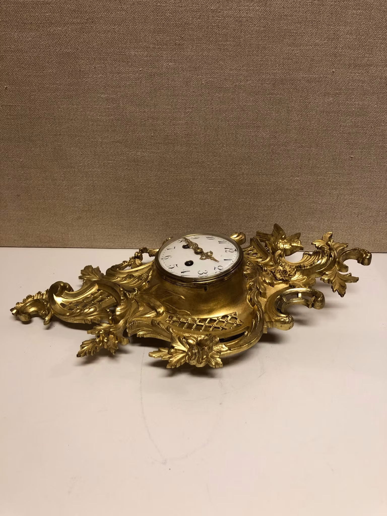 VÄGGUR, förgylld mässing, "Kartellur", Japy Feres, Louis XVI-stil, Frankrike, 1900-tal.
