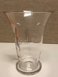 TOM GLASS, hand-blown, hand-painted, "Merry Christmas", first half of the 20th century.