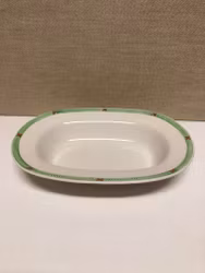 LAYING BOWL, flint, hand-painted, "Merry Christmas", Gustavsberg.