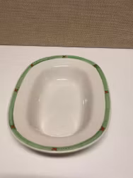 LAYING BOWL, flint, hand-painted, "Merry Christmas", Gustavsberg.