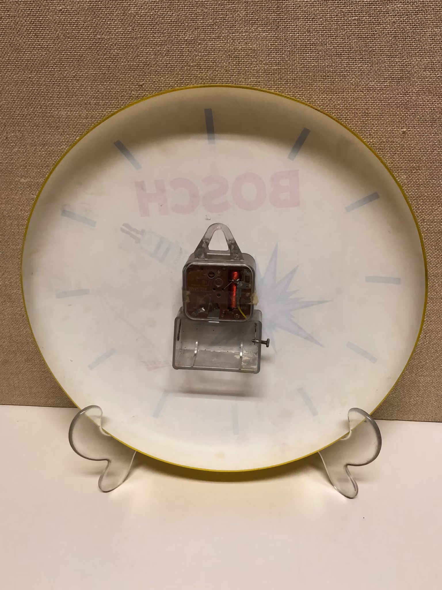 VÄGGKLOCKA, plast, quartz, Bosch thermo-elastic, 1960-tal.