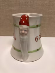 BEARER, flintware, hand-painted, "Merry Christmas", Gustavsberg.