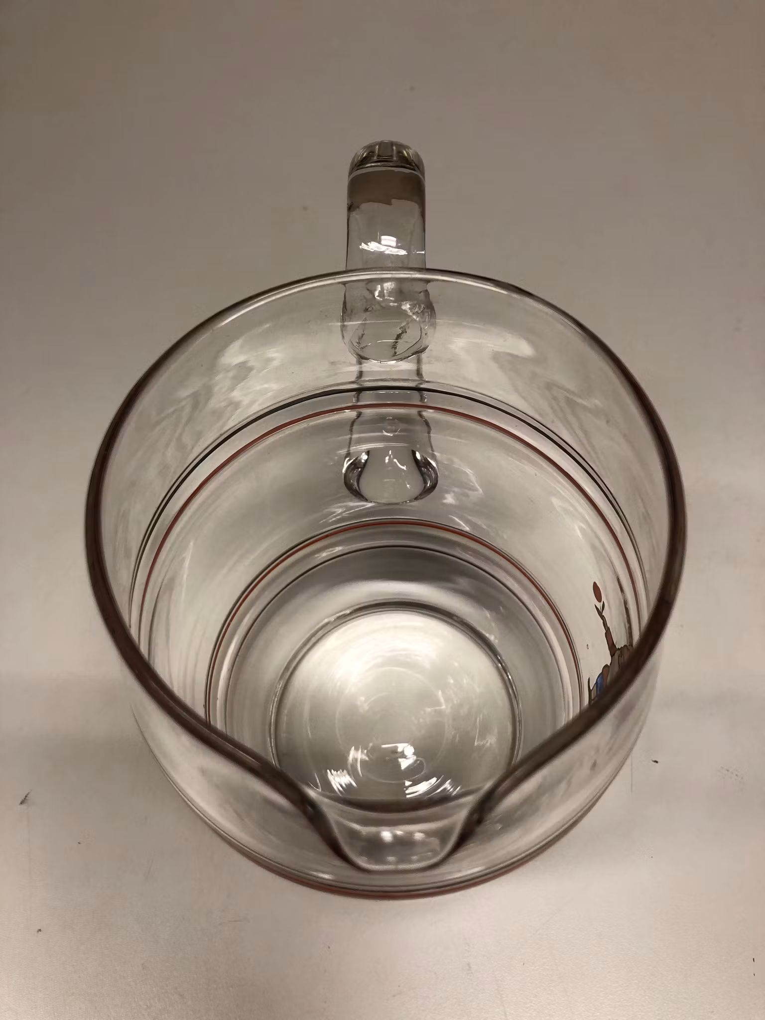 TILLBRINGARE, glas, handblåst, "Julmotiv", 1900-talets första hälft.