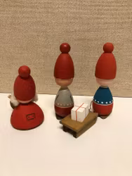 FIGURINES 6 pieces, wood, including Santa Claus, second half of the 20th century.