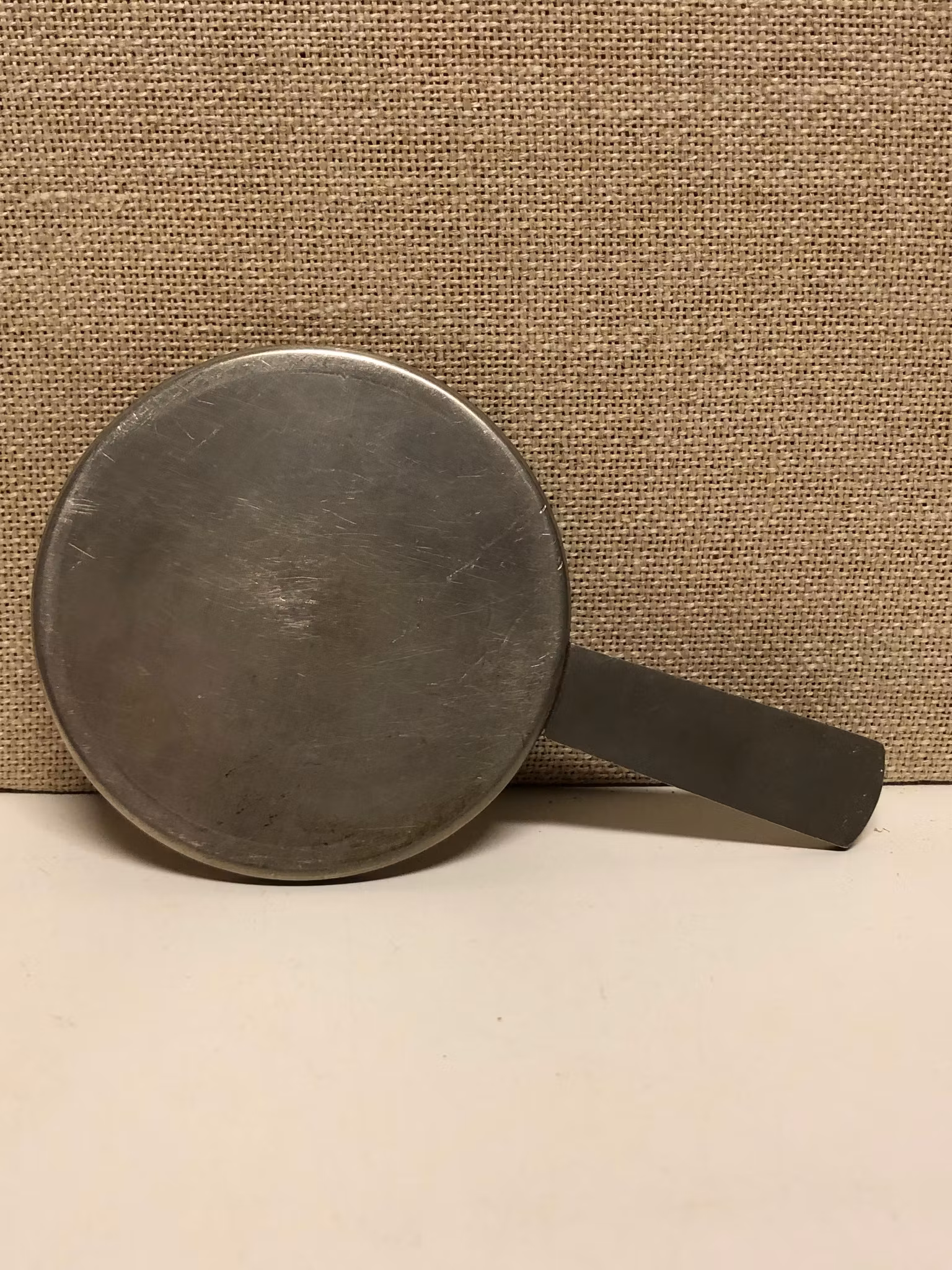 HANDSPEGEL, tenn, Art-Deco, 1920/30-tal.