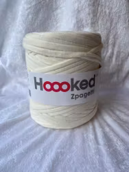 Hoooked Zpagetti heklegarn - kremhvit