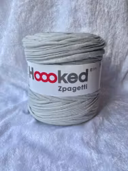 Hoooked Zpagetti heklegarn - lys grå