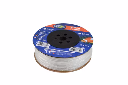 Luftslange 4mm x 100m spole - hvid - TUB-100