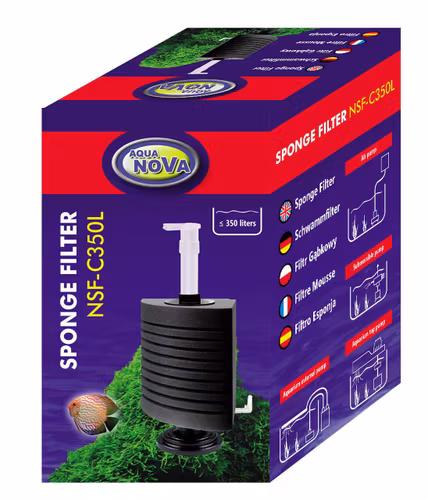 Stille og Kraftfuld: Aqua Nova NSF-C350L Svampfilter til 350L Akvarier