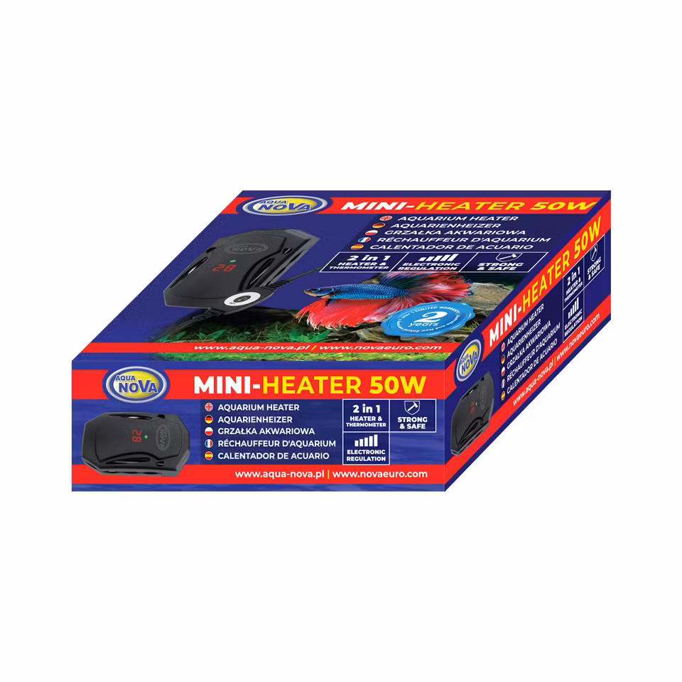 MINI-HEATER-50W: Kompakt Akvarievarmer med Præcis Temperaturkontrol
