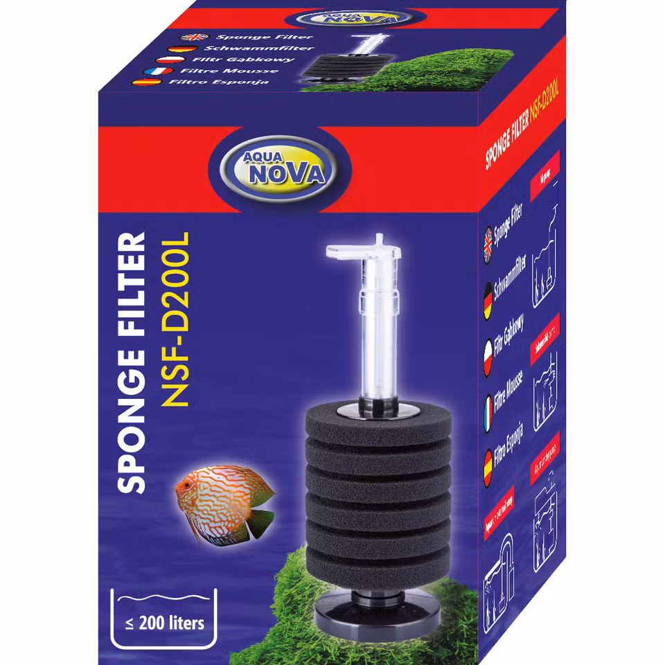 Aqua Nova NSF-D200L - Intern Svampfilter til Akvarier op til 200L