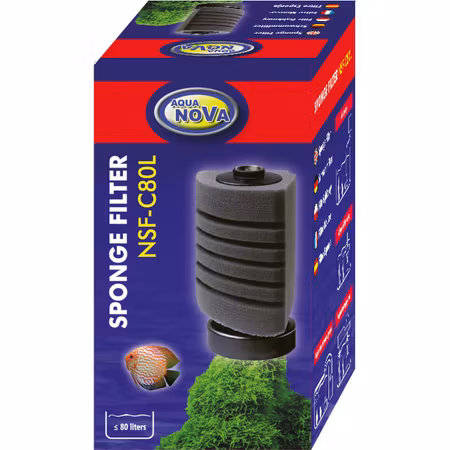 Stille og Kraftfuld: Aqua Nova NSF-C80L Svampfilter til 80L Akvarier